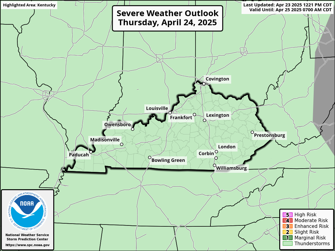 SPC Day 2 Outlook For Kentucky