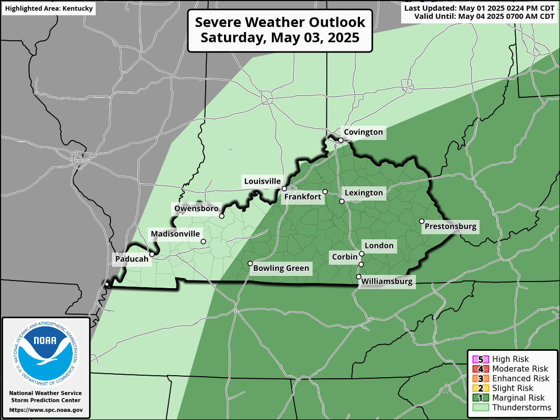 SPC Day 3 Outlook For Kentucky