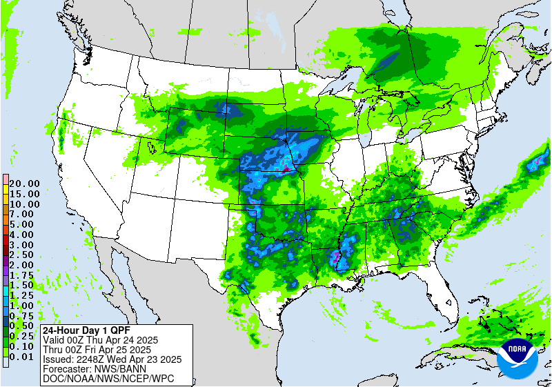 Day 1 Precipitation Forecast