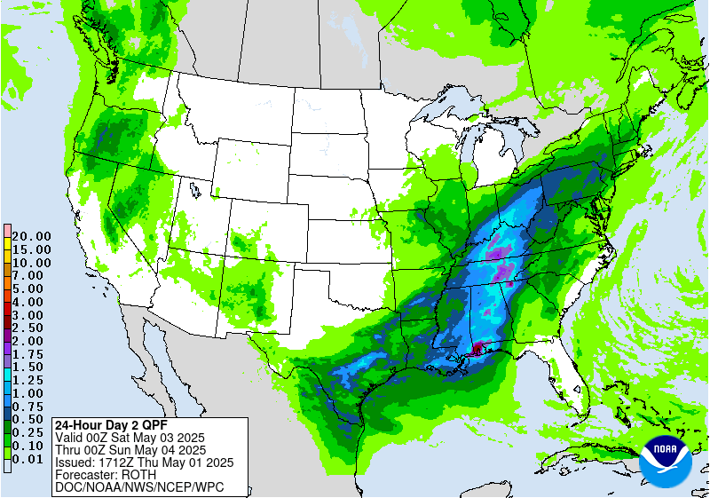 Day 2 Precipitation Forecast