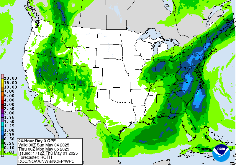 Day 3 Precipitation Forecast