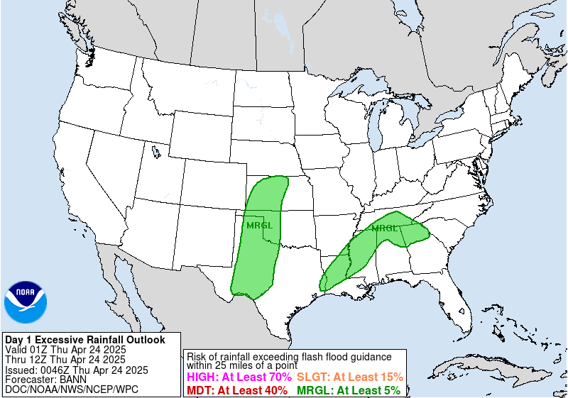 Day 1 Excessive Rainfall Outlook