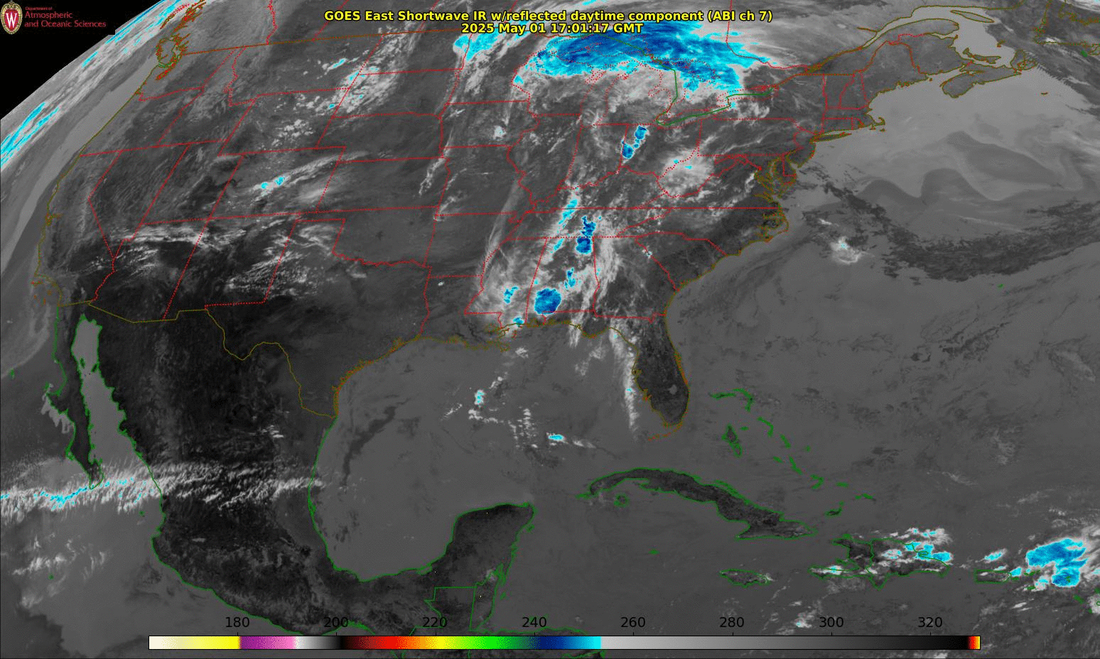 GOES East CONUS IR Loop